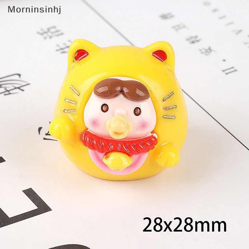 Mornin Lucky Cat Ornamen Resin Kerajinan Lucu Kartun Warna Dot Pucat Dashboard Mobil Mainan Dekorasi Aksesoris id