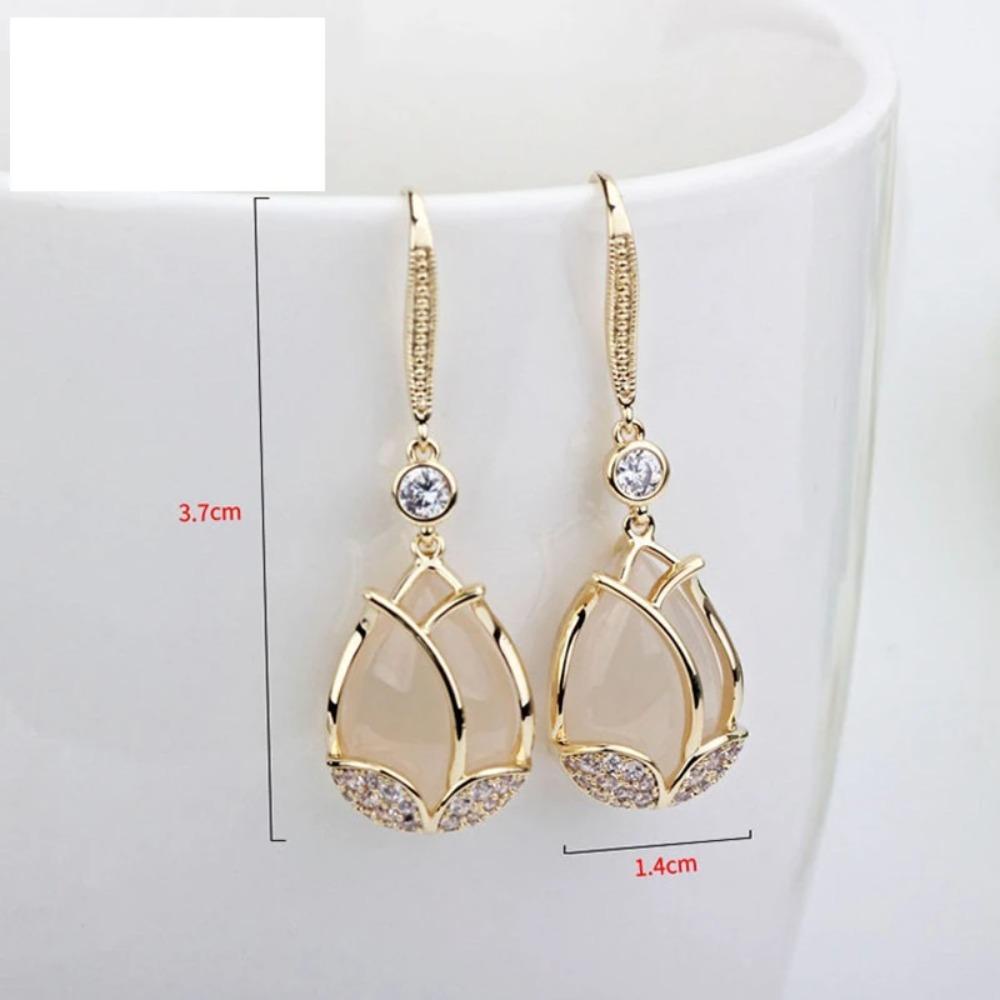 Lily 3pasang Pendientes Indah Wanita Opal Anting