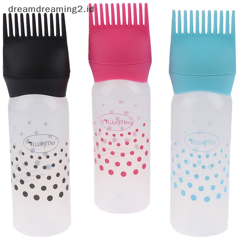 (drea) Botol Pewarna Rambut Shampoo Botol Aplikator Pewarna Rambut Dengan Gigi Sisir //