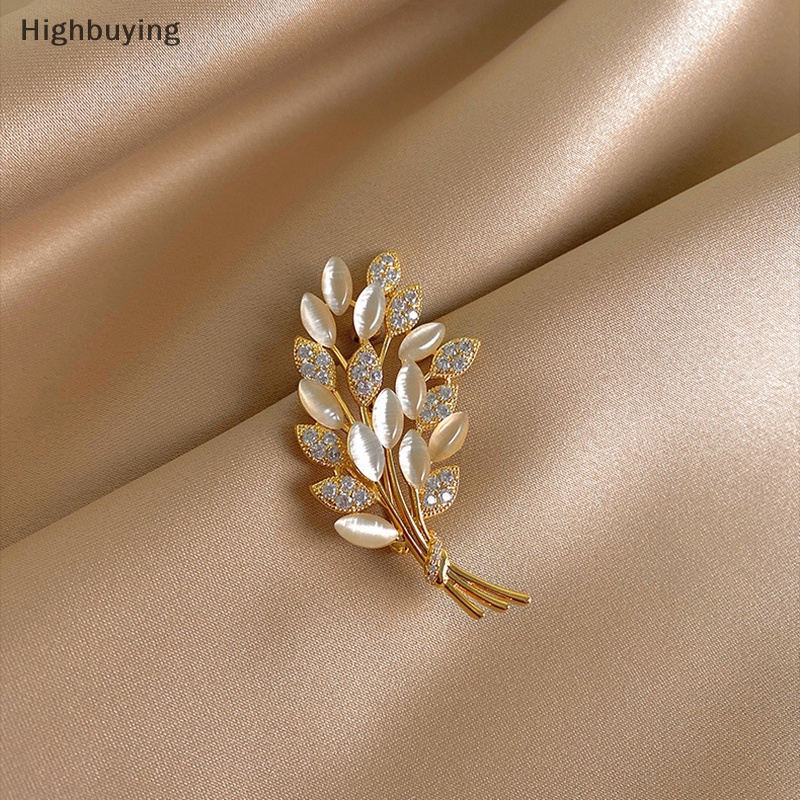 Hbid Trend Wheat Bros Untuk Wanita Batu Opal Kerah Pin Aksesoris Pakaian Glory