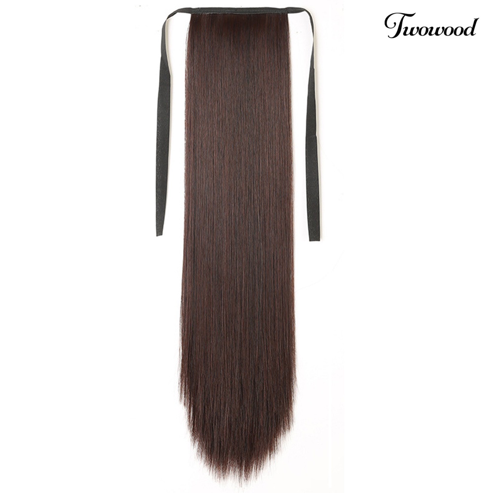 Twowood 45/55 /65cm Wanita Panjang Lurus Wig Ponytail Hair Extension Cosplay Sopak