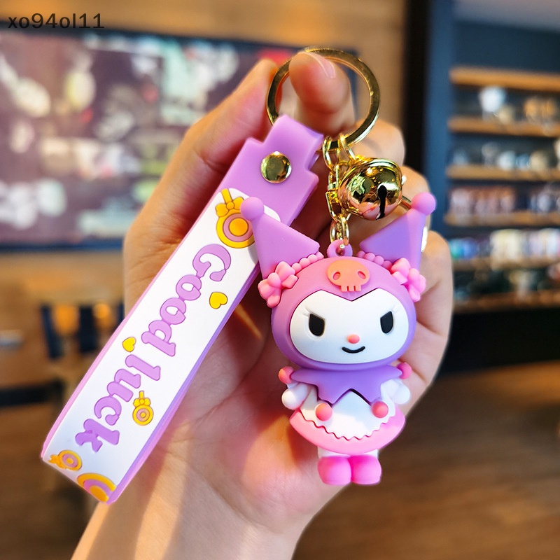 Xo Sanrio Gantungan Kunci Lucu Kuromi Melody Keyring Kawaii Fashion Cross-Dressing Boneka Telepon Ransel Liontin Untuk Hadiah Ulang Tahun Gadis OL