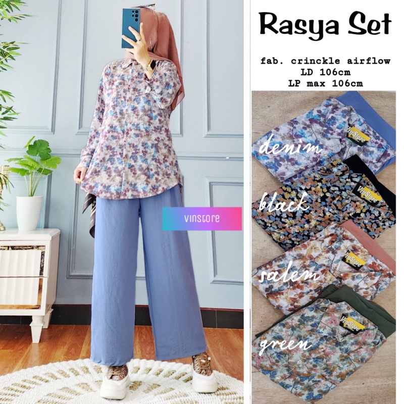 AZRINA • AMELA • NUMIA #4 • TANKA • RASYA SET • ORI VINSTORE | Setelan Wanita Crinkle Airflow