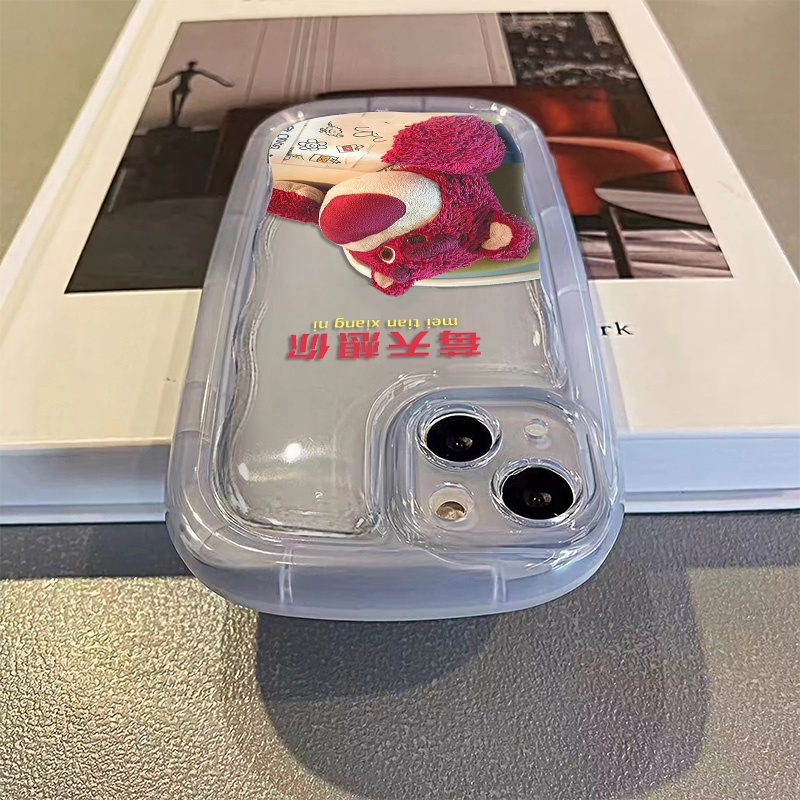 IPHONE Casing Ponsel Transparan Kompatibel Untuk Iphone14 13 12 11 Pro Max XS X Xr8 +7Plus Beruang Lucu Silikon Lembut Shockproof Casing Cover Cell Precticer