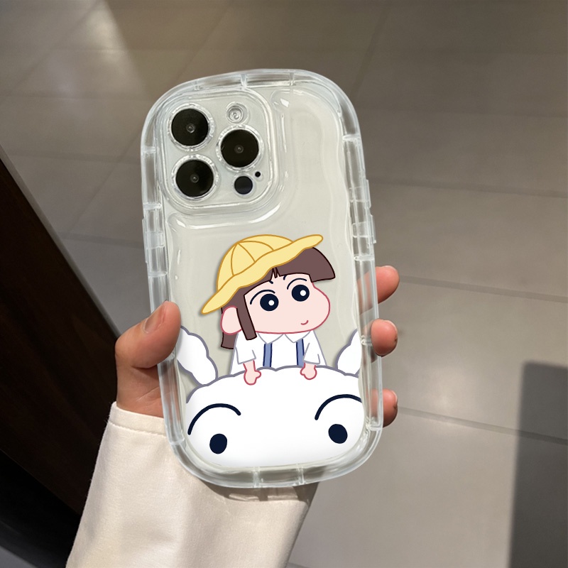 IPHONE Casing Ponsel Shin Chan Kompatibel Untuk Iphone14 13 12 11 Pro Max XS X Xr8 +7Plus Casing Silikon Lembut Shockproof Cover Cell Precticer