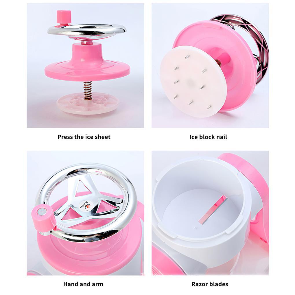 Alat Penghancur Es Manual Snow Cone Smoothie Shaver Alat Penghancur Stainless Steel Slider Milk Shake DIY Anak Snack Maker Bar