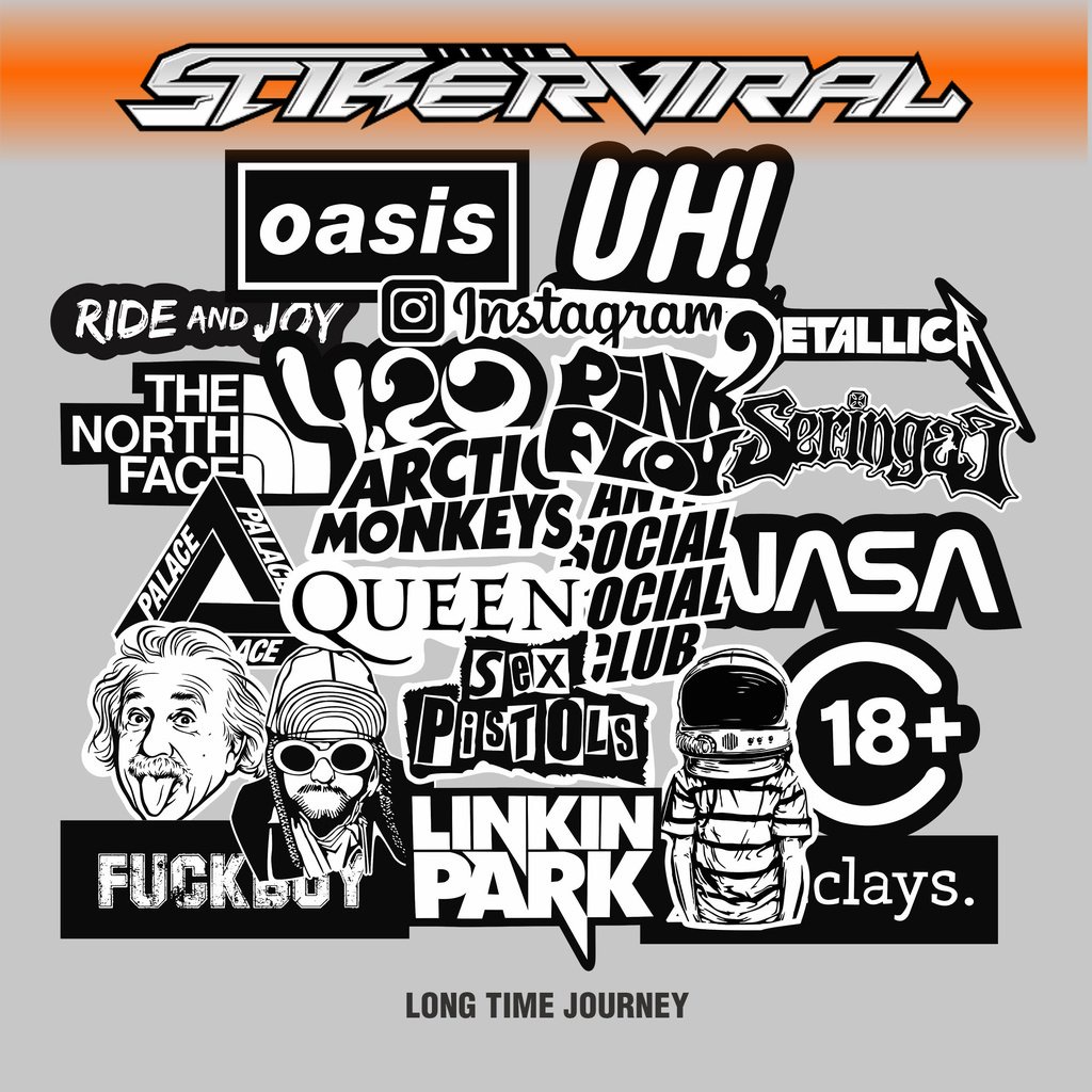 STICKER GRAFTAC - SERIES BLACK&WHITE - STIKER AESTHETIC LAPTOP, AKSESORIS HP, ANTI AIR, MOTIF,HELM,T