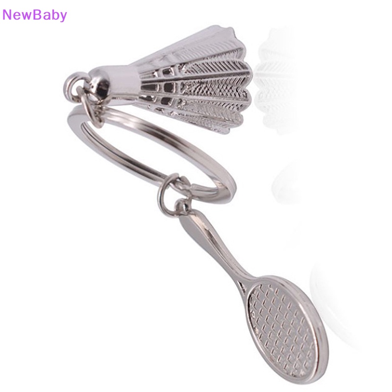 Newbaby Gaya Mode Baru Hadiah Kreatif Aksesoris Badminton Dan Raket Gantungan Kunci shuttlecock Gantungan Kunci key ring Untuk Hadiah Ulang Tahun ID