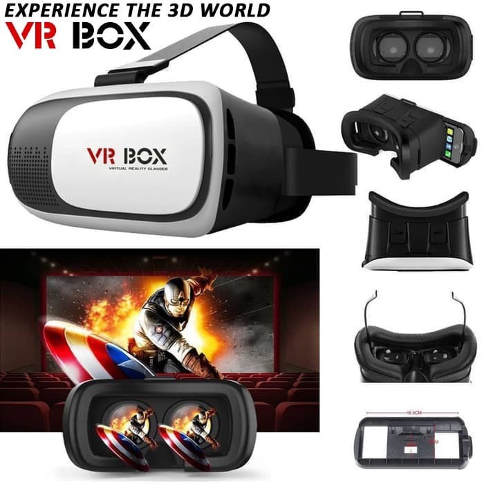 SM- VR Box 3D Glasses Smartphone Virtual Reality Card Board Kacamata 3D