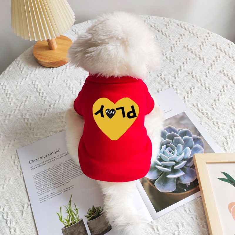 Hoodie pet Motif love imple Dan Modis Cocok Untuk Anjing Dan Kucing