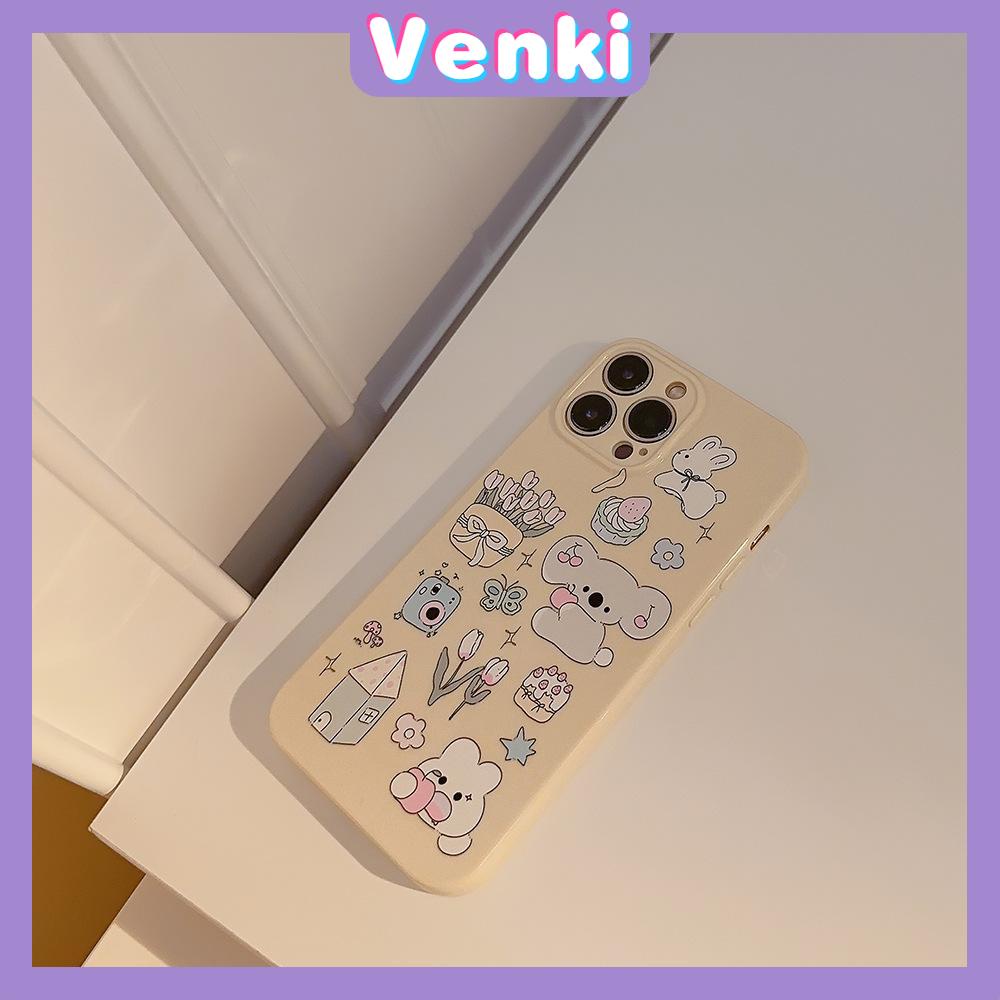 Venki - Untuk Iphone11 iPhone Case Cream Glossy Film TPU Lembut Shockproof Fase Penutup Perlindungan Cute Koala Park Kompatibel Dengan Iphone14 13 Pro max 12 Pro max xr xs max 7Plus 8Plus