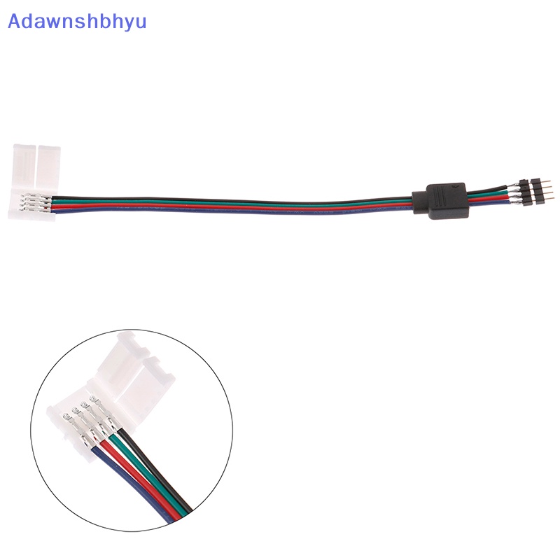 Konektor Lampu led strip Adhyu 15cm 5050inc RGB 4pin strip Ke power Adapter connector ID