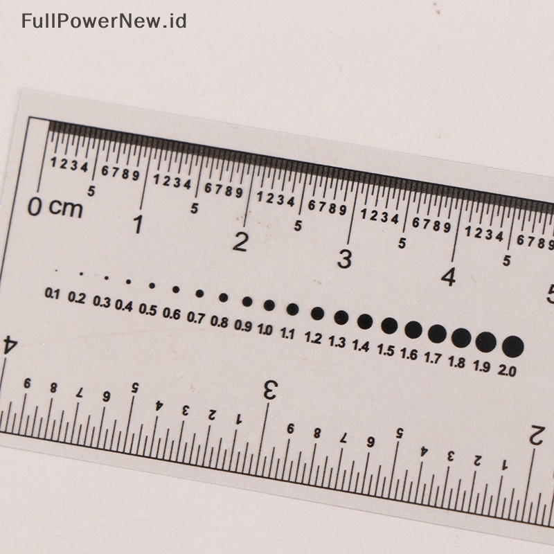Power Art Penggaris Kuku Rhinestones Penggaris Pengukur Ukuran Kuku Alat Penggaris Transparan ID
