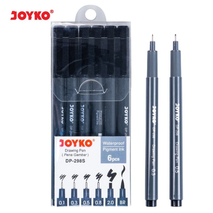 Drawing Pen JOYKO 6pcs DP-298S Waterproof Set