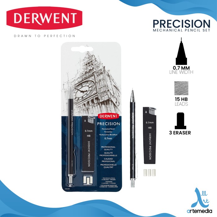 

Pensil Mekanik Derwent Precision Mechanical Pencil Set - HANYA REFILL