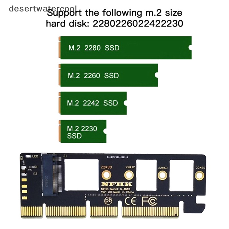 Deid NGFF M Kunci M.2 NVME AHCI SSD Ke PCI-E PCI Express 16x x4 Adapter Riser Card Converter Untuk XP941 SM951 PM951 A110 SSD Martijn