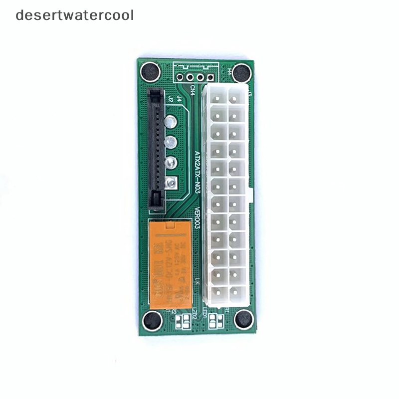 Deid Papan Adaptor Power Supply PSU Ganda Dengan LED ATX 24Pin Ke SATA Sync Starter Extender Cable Card Add2psu Untuk Kartu Grafis Mining Martijn