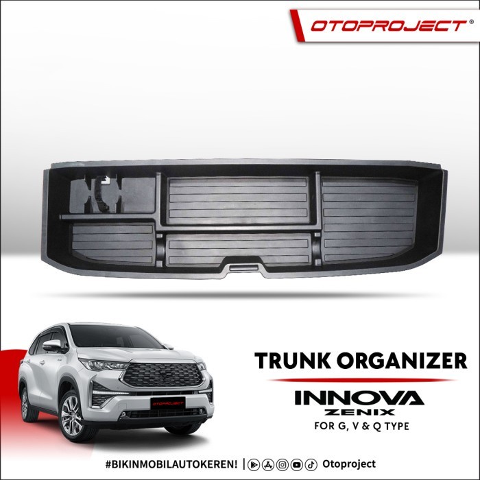 Otoproject Rear Trunk Organizer Box Bagasi Innova Zenix 2022 2023