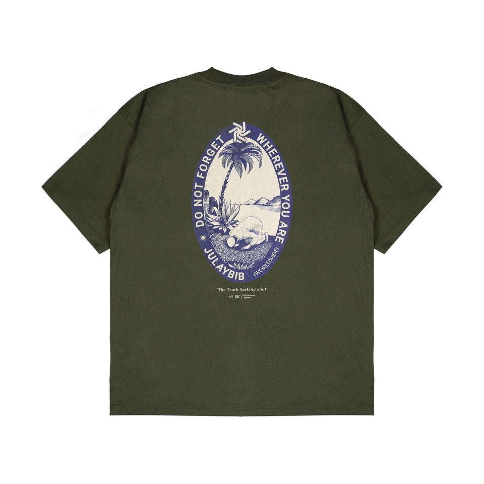 Julaybib Sujood Oversized Olive T-Shirt | Printed T-Shirt | Kaos Cotton Combed Pria | Premium Biowas