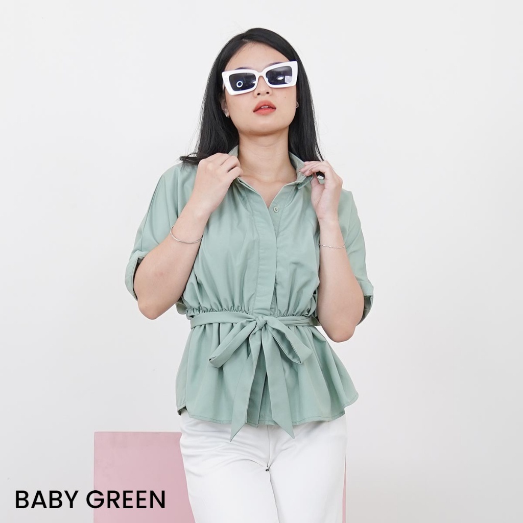 Blouse Belt Noela Atasan Top Wanita