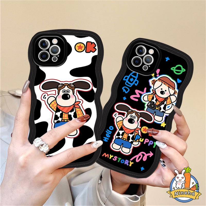 Huawei Y9 Prime 2019 Nova 7i Nova 97 7 SE Pro Nova Y90 Y70 Plus 5T 4e 3i 3e Y7A Y9s P20 Pro P30 Lite Honor 8X Kartun Couple Casing Ponsel Lensa Full Shockproof Soft Tpu Wavy Edge Case