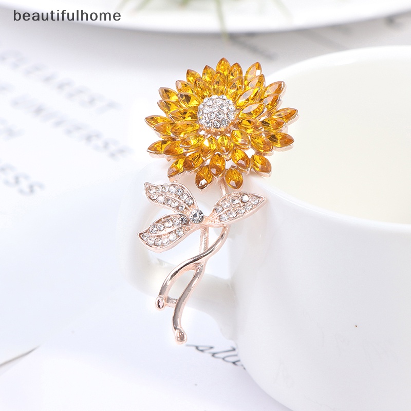 {beautifulhome} 1pc Bunga Matahari Bros Wanita Pria Bunga Pernikahan Kantor Bros Pin Hadiah.