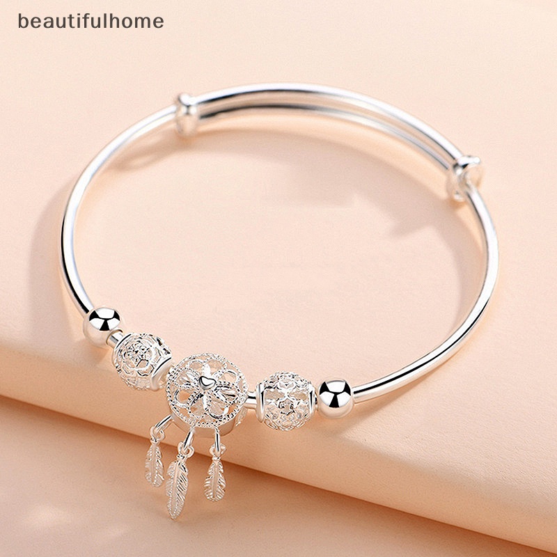 {beautifulhome} Gelang &amp;Bangle Pesona Bulu Rumbai Dreamcatcher Untuk Wanita Fashion Elegan.