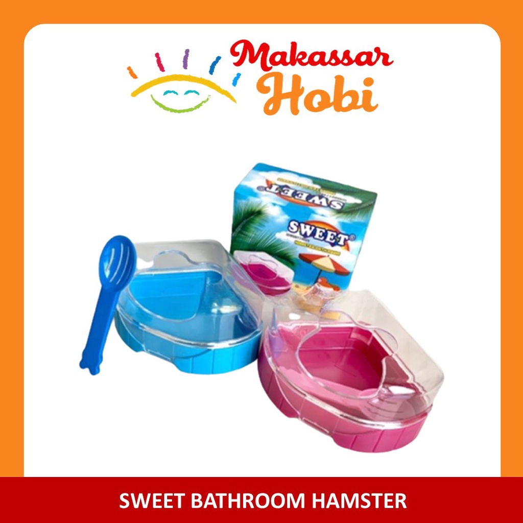 Sweet Bathroom Tempat Mandi Tidur Rumah Hamster Pasir Wangi Scoop Skop