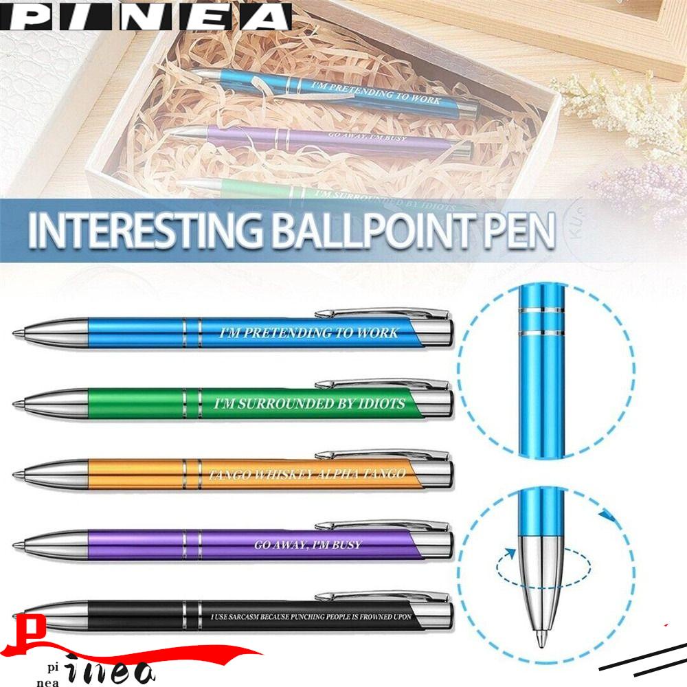 Nanas 5Packs Pulpen Lucu Pulpen Tulisan Tinta Sekolah Hitam Pekerjaan Rumah Tangga Glitter Pen