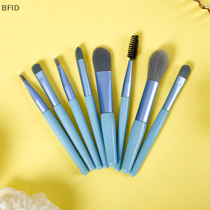 [BFID] 8pcs Set Sikat Make up Mata Eyeshadow Alis Blending Brush Dengan Tas Kuas [ID]