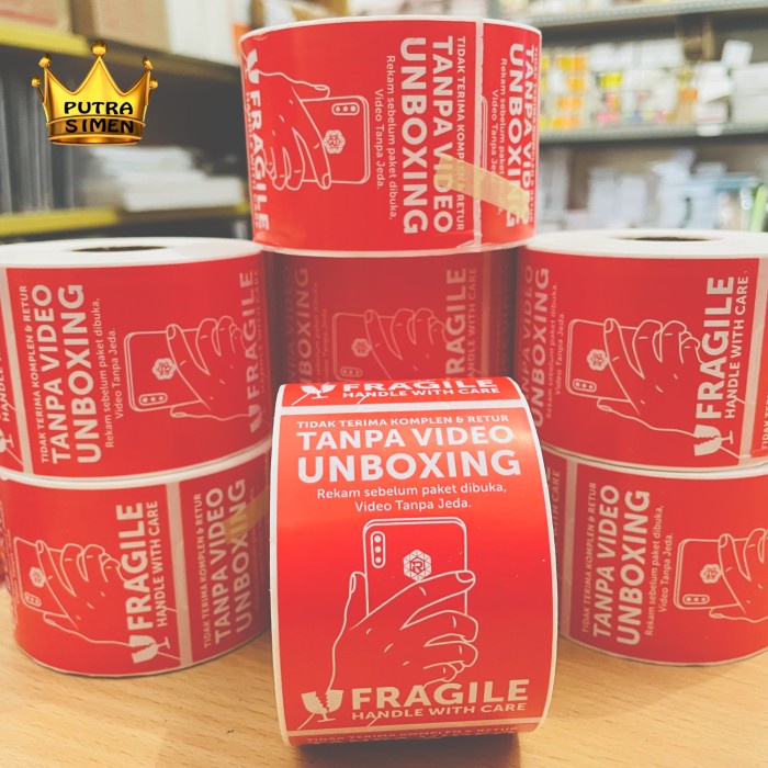 

Per Roll Stiker Unboxing 7x5cm Fragile Sticker Label Video Unboxing