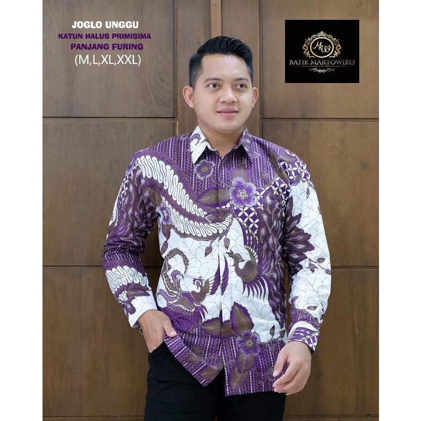 [BEST SELLER] JOGLO UNGU LILAC KEMEJA BATIK PRIA PREMIUM LAPIS FURING KATUN HALUS PRIMISIMA MRTW MAH