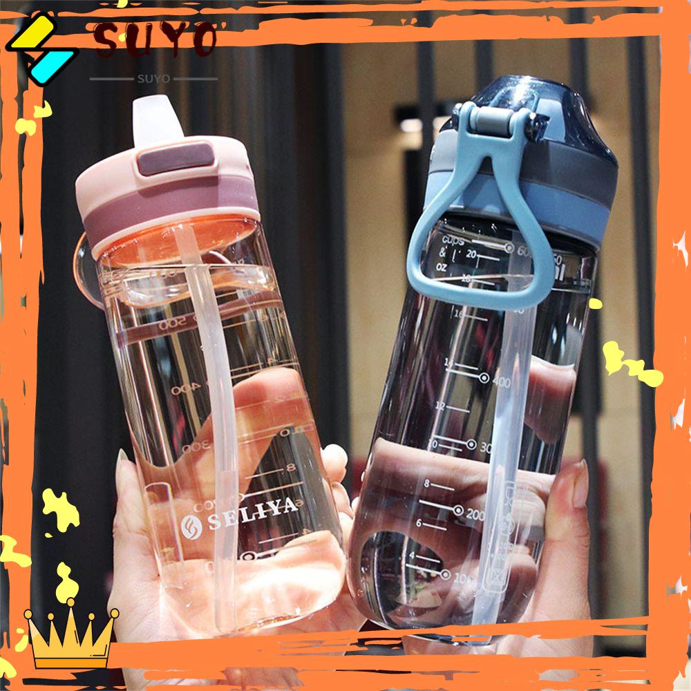 Suyo 650ML Botol Air Minum Anak Cangkir Gym Bottle Anti Bocor Dengan Sedotan