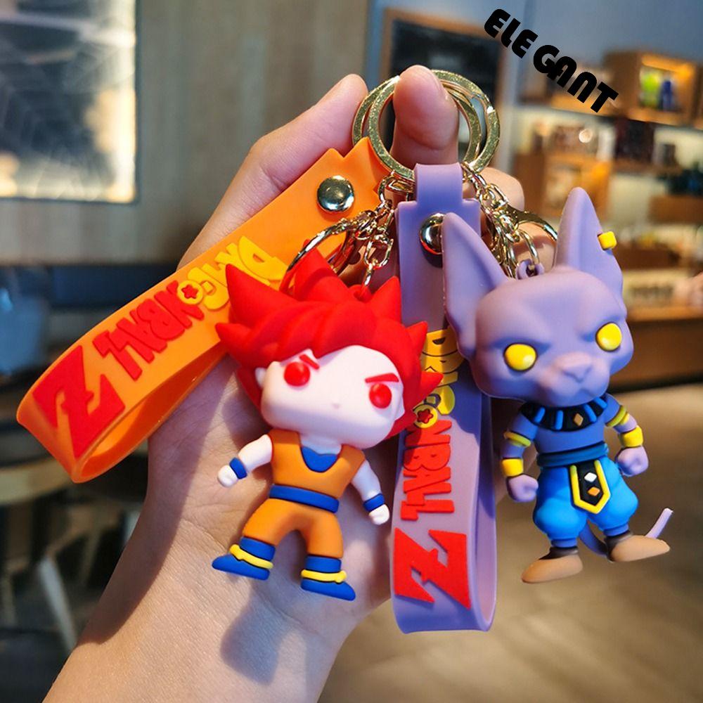 [Elegan] Dragon Ball Keychain Gantungan Kunci Untuk Perempuan Hadiah Lucu Anime Action Figure Gantungan Kunci Mobil Kartun Kunci Gesper Son Goku Key Lanyard