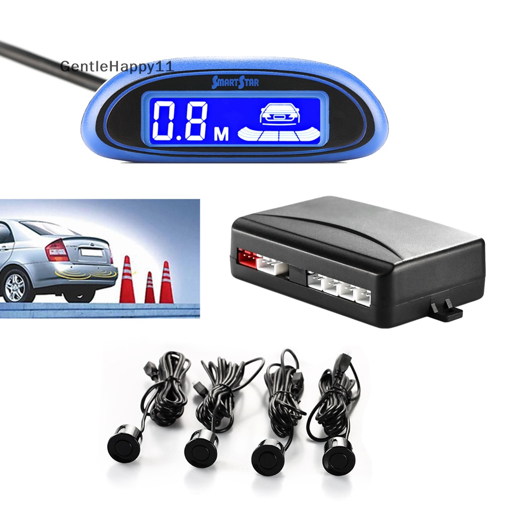 Gentlehappy New Car Reverse Backup Radar System Parktronic 4sensor led Menunjukkan Jarak id