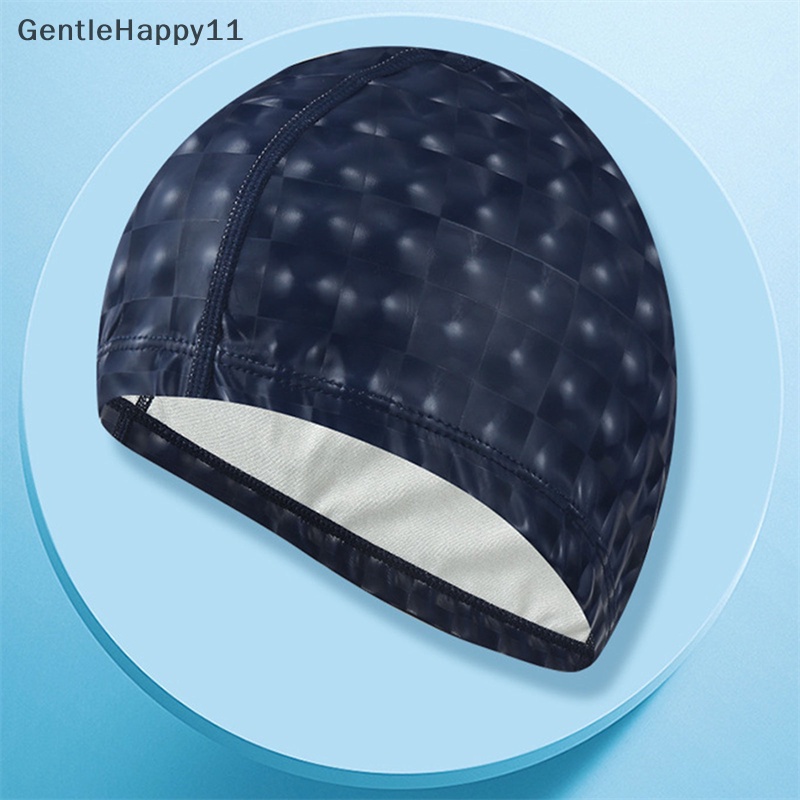 Gentlehappy Topi Renang Kain PU Coag Melindungi Telinga Rambut Panjang Dewasa Topi Renang Anti Air id