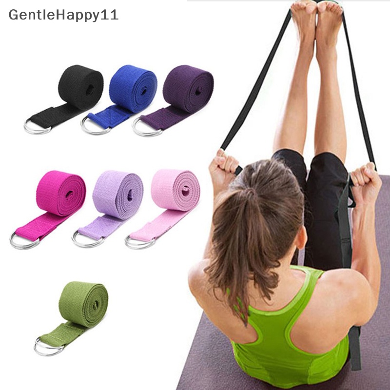 Gentlehappy 1Pc Adjustable Sport Stretch Strap D-Ring Ikat Pinggang Gym Pinggang Kaki Fitness Yoga Belt id