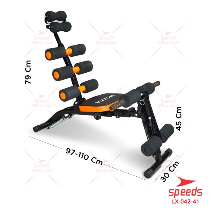 SIT UP BENCH - DUMBBELL SIT UP BOARD FITNESS MODEL SPEEDS 042-24 - 042-41 HITAM