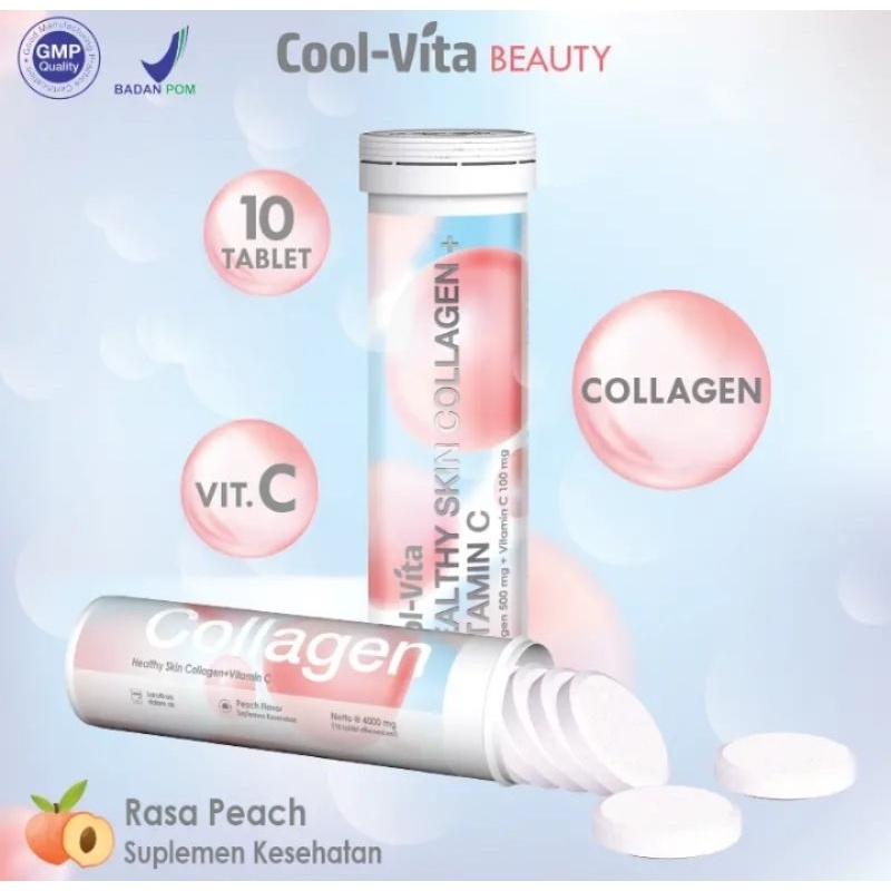 Ready ‼️Coolvita Collagen + Vitamin C Beauty Drink Healthy Rasa Peach | 100% Original