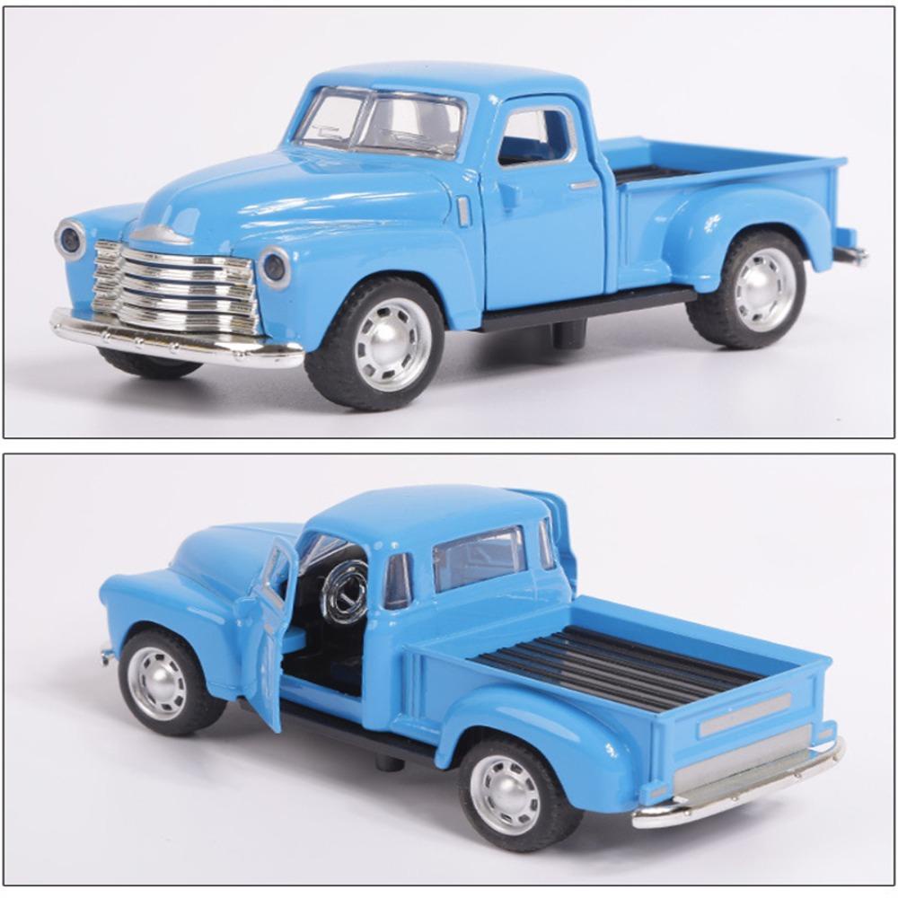 Lanfy Classic Pickup Car Model Mobil Klasik Dekorasi Rumah Kantor Simulasi Model Statis1/32 Alloy Pull Back Vehicle Toy Untuk Hadiah Ulang Tahun