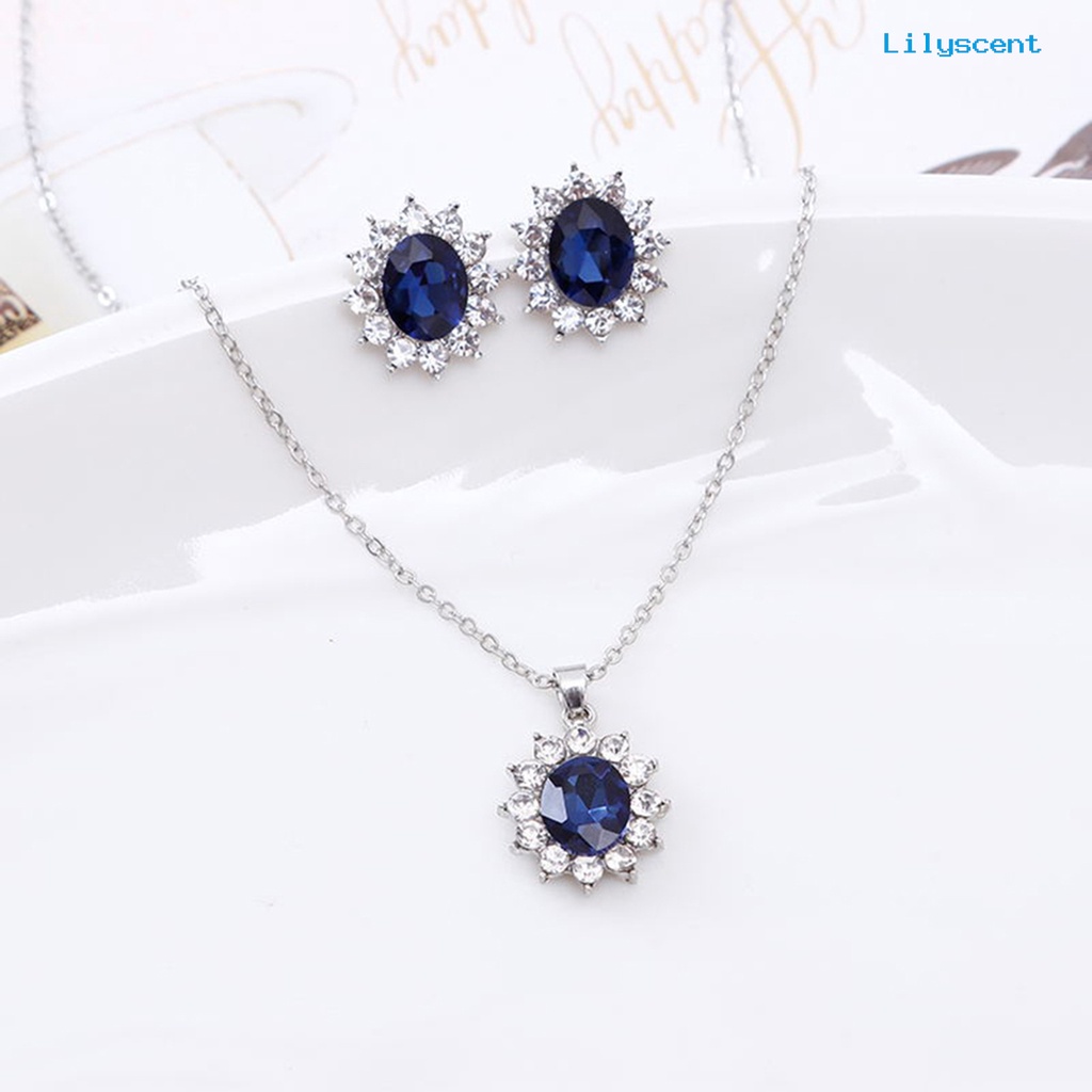 [LS] Set Perhiasan Set Anting Fashion Alloy Ramah Kulit Elegan Untuk Pesta