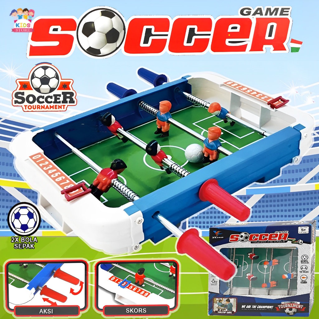 Permainan Papan Sepak Bola Meja Battle Game Soccer Board | Mainan Anak Laki Laki 3-4-5-6 Tahun Cowok