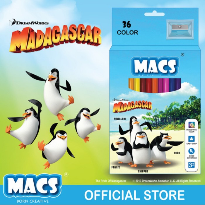 

MACS Pensil Gambar Madagascar 36 Warna