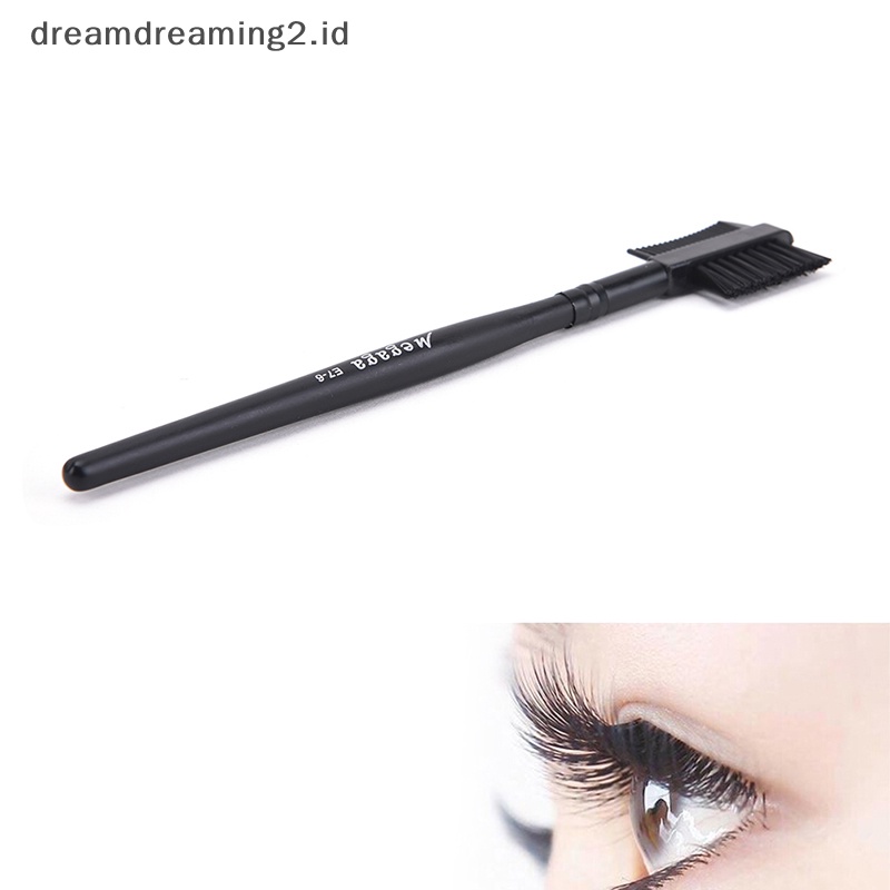 (drea) Anak Perempuan 2in1 Alis Eyelash Dual-Comb Extension Brush Alat Makeup Kosmetik1Z //