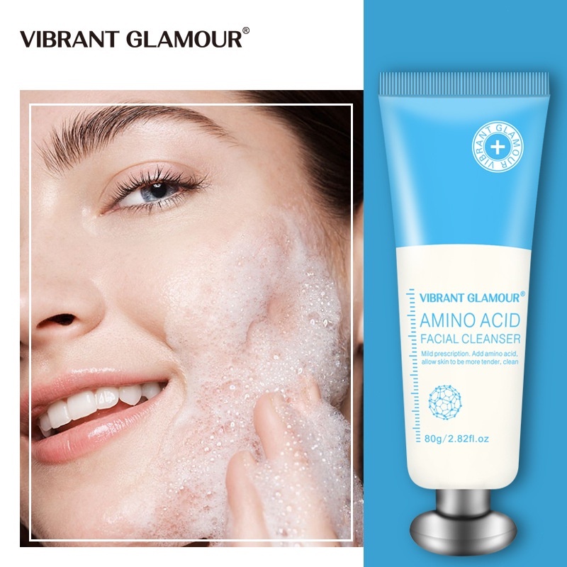 【BPOM】VIBRANT GLAMOUR Amino Acid Facial Cleanser 80gr / Whitening Acne Deep Cleansing Mild Facial Cleanser