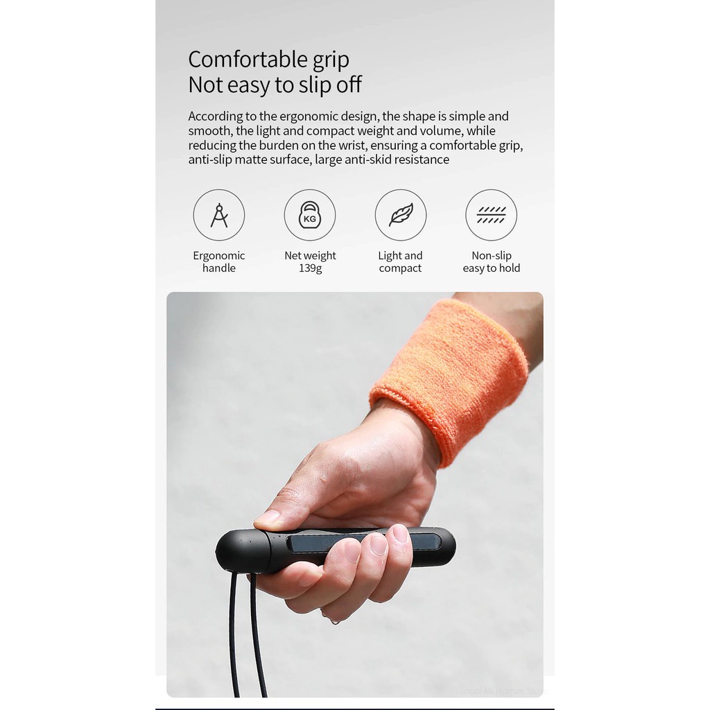 478 YUNMAI YMSE-P701 Smart Skipping Rope APP Data Record USB Rechargeable