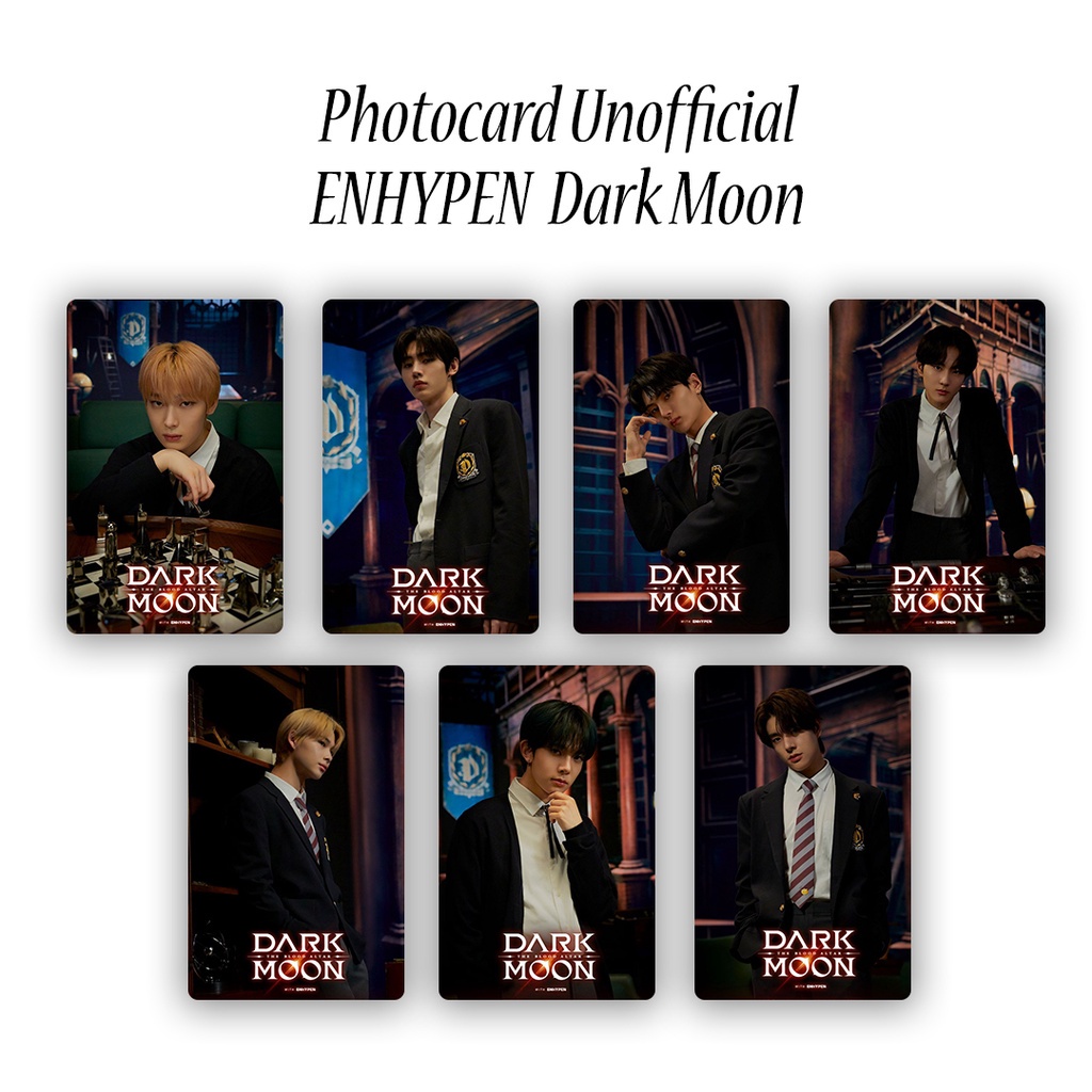 photocard enhypen dark moon / pc enha unofficial / jake jay sunghoon heeseung niki sunoo jungwoon