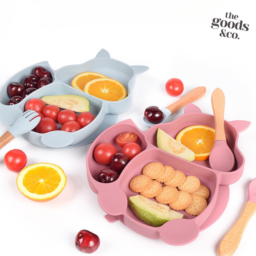 𝐆𝐨𝐨𝐝𝐬𝐂𝐨 11 in 1 Peralatan Makan Bayi Silikon Premium Baby Feeding Set Silicone BPA Free Waterproof MPASI