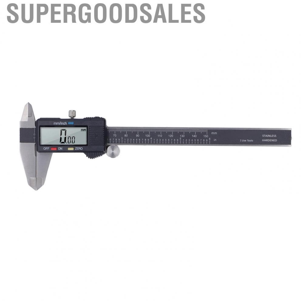 Supergoodsales Vernier Caliper  Stainless Steel Easy Operation 0‑150mm Digital for Measuring