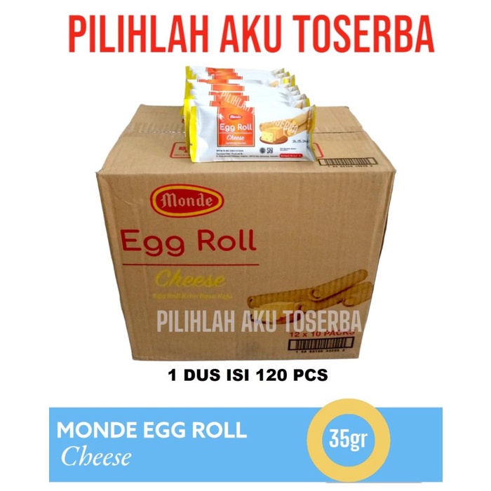 Biskuit Monde EGG ROLL CHEESE 35 gr - ( HARGA 1 DUS isi 120 )